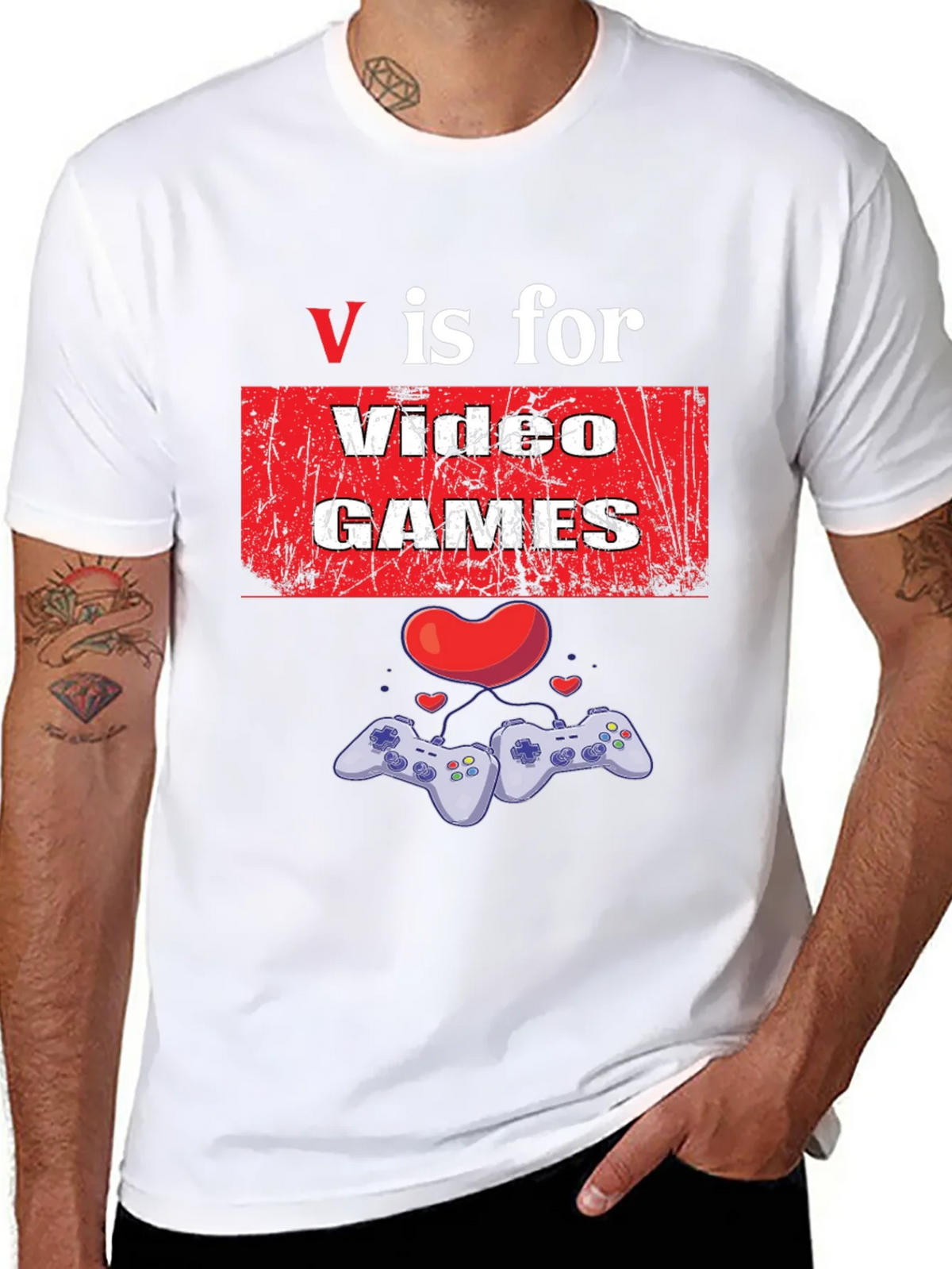 V is for Video Games Graphic T-Shirt product image 4
