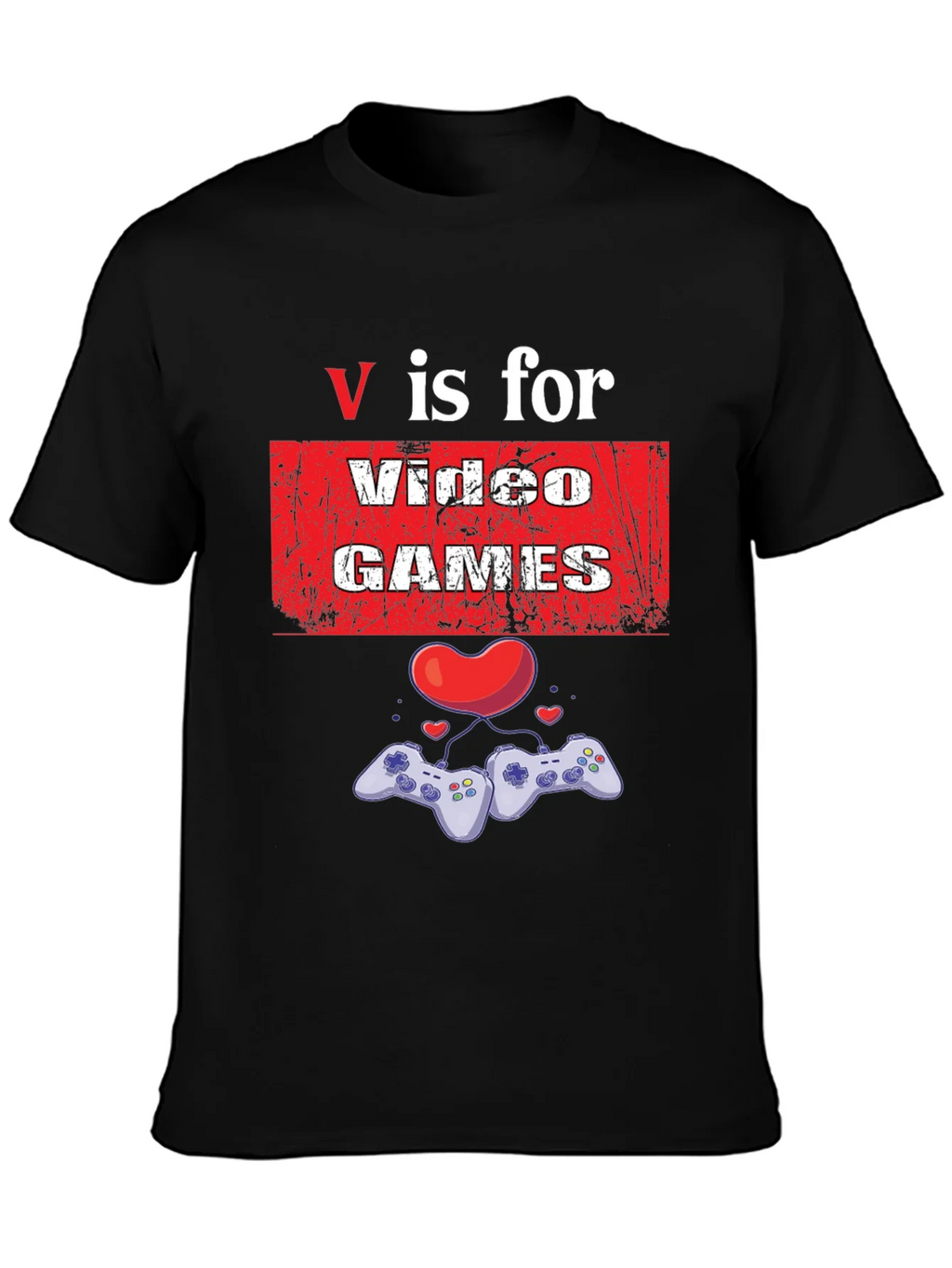 V is for Video Games Graphic T-Shirt product image 2