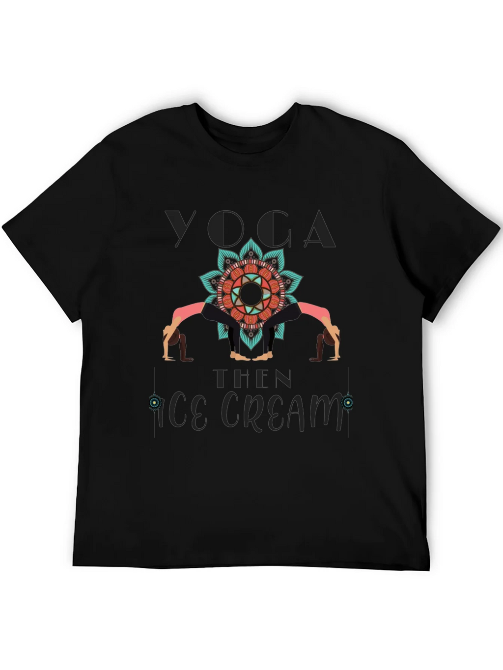 Yoga Then Ice Cream Graphic T-Shirt product image 5