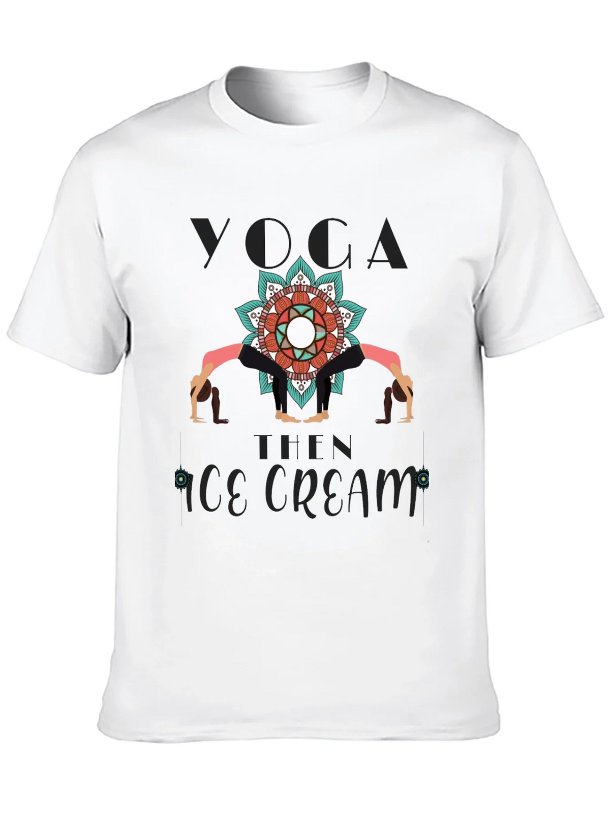 Yoga Then Ice Cream Graphic T-Shirt product image 9