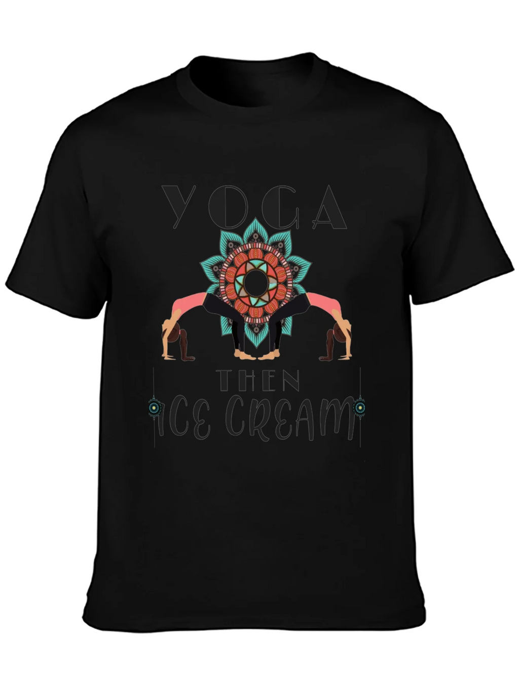 Yoga Then Ice Cream Graphic T-Shirt product image 3