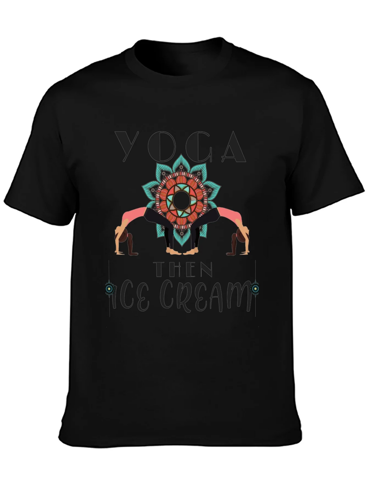 Yoga Then Ice Cream Graphic T-Shirt product image 3