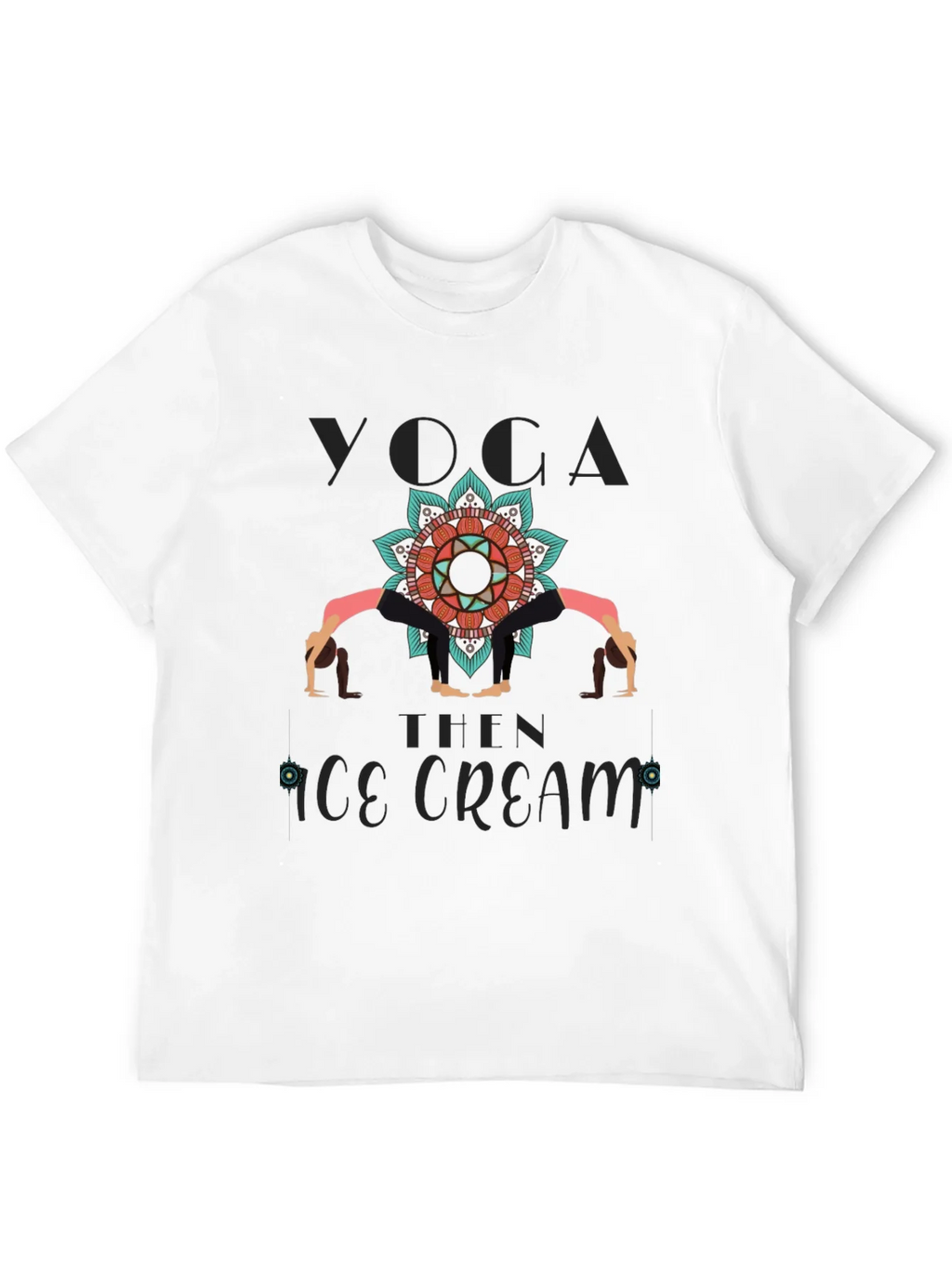 Yoga Then Ice Cream Graphic T-Shirt product image 11