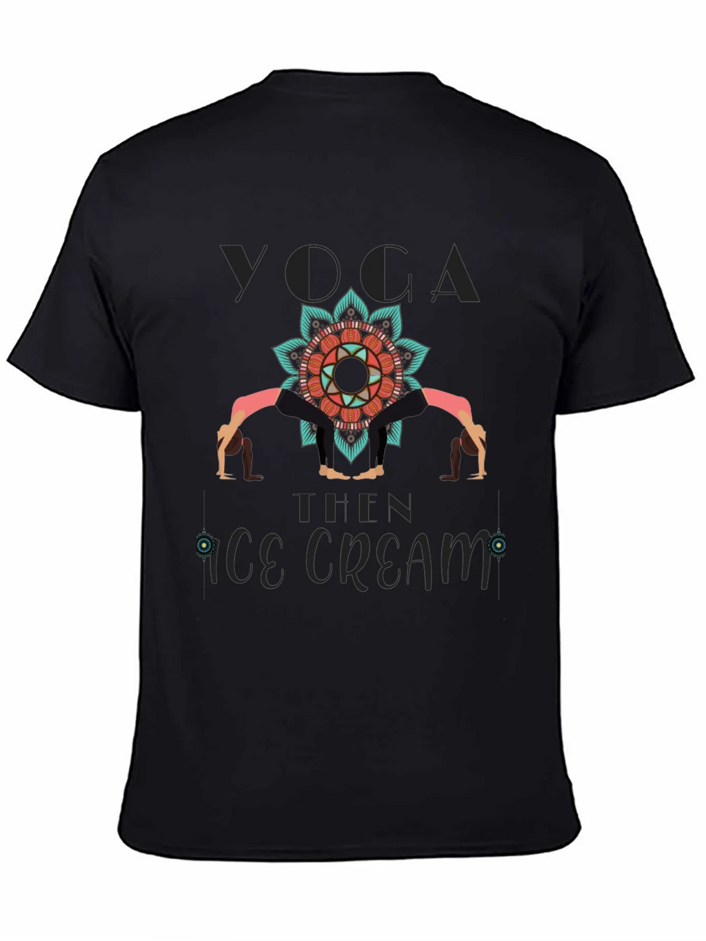 Yoga Then Ice Cream Graphic T-Shirt product image 4