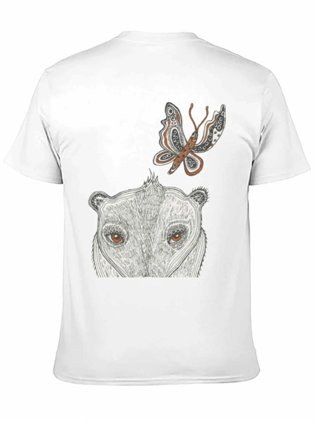 Artistic Graphic Tee - Butterfly & Animal Face product image 10