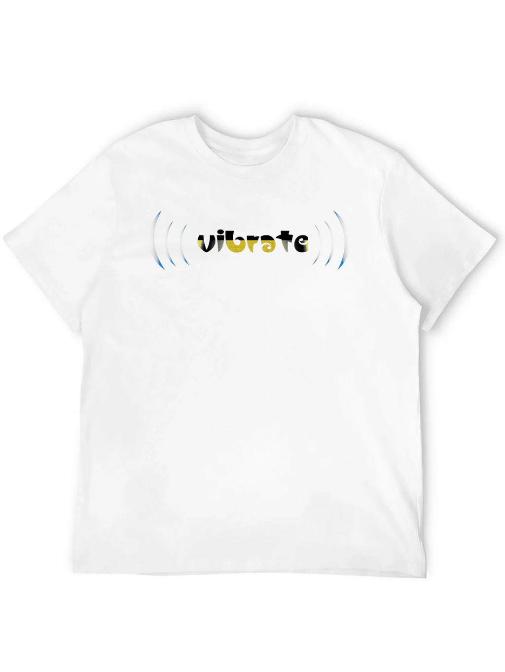 Vibrate Graphic Tee - Black Cotton Blend T-Shirt product image 11