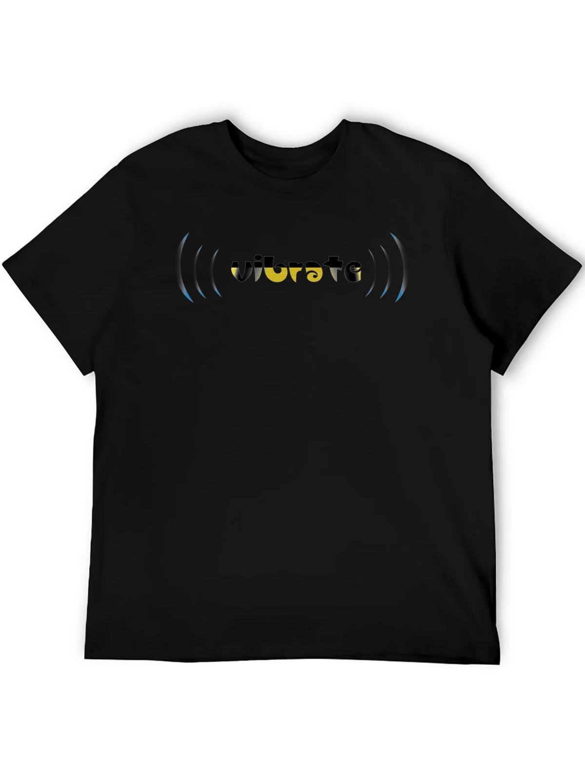 Vibrate Graphic Tee - Black Cotton Blend T-Shirt product image 5