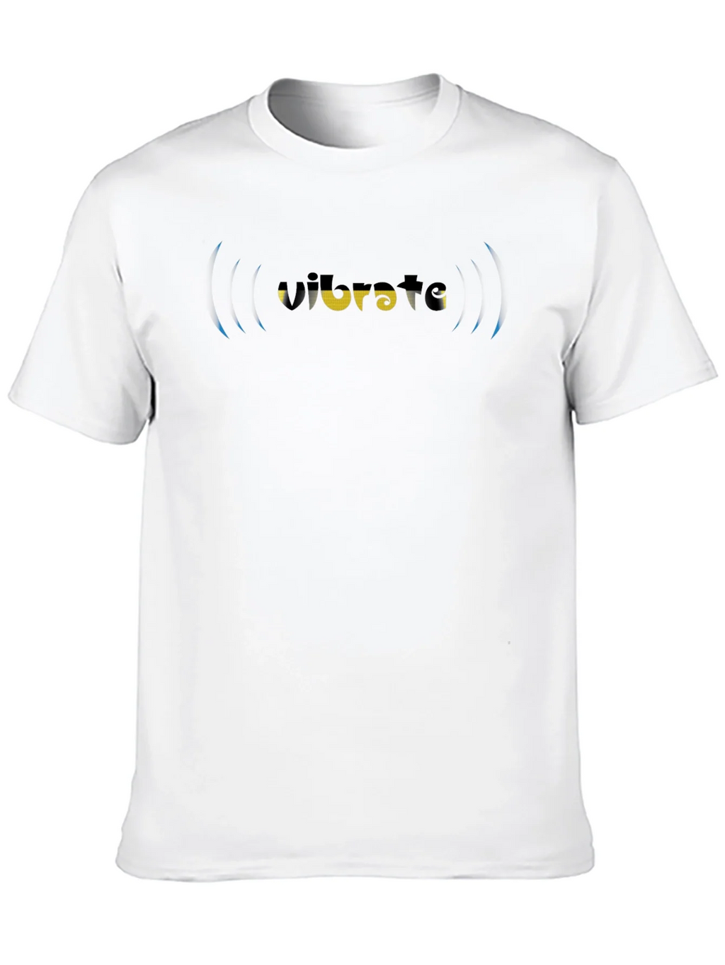 Vibrate Graphic Tee - Black Cotton Blend T-Shirt product image 9