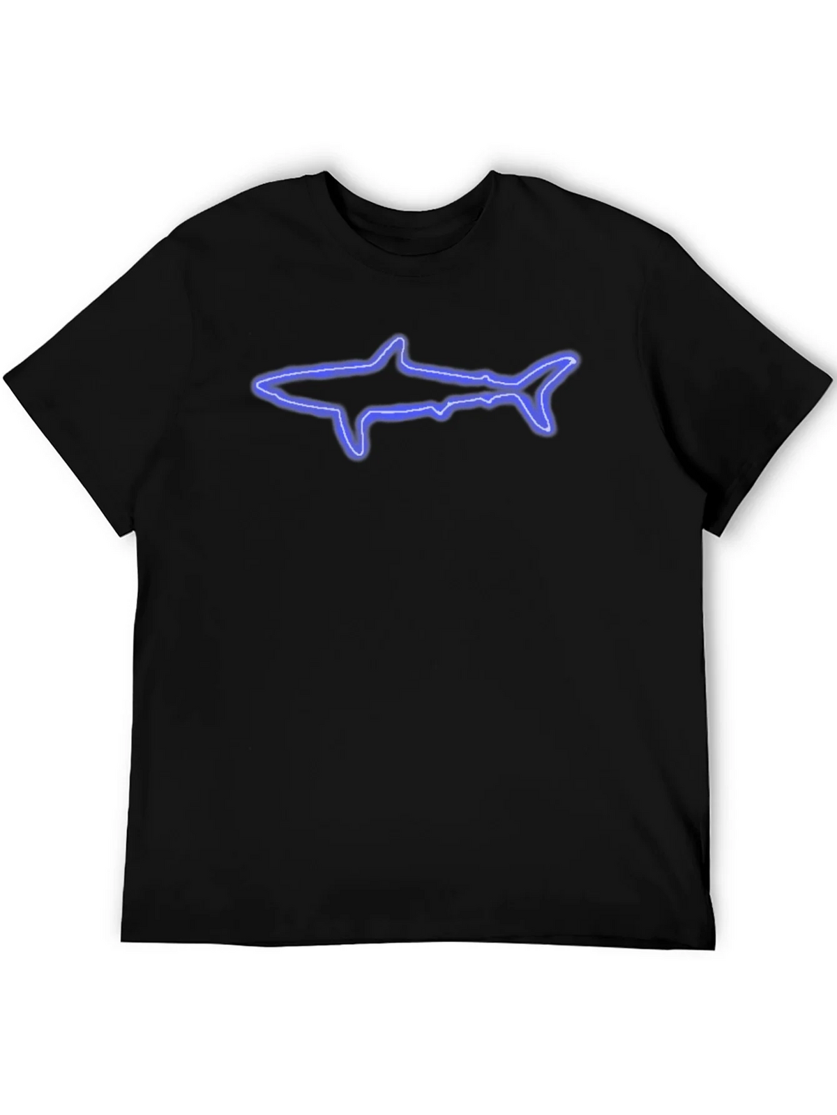 Neon Shark Graphic Black T-Shirt product image 5