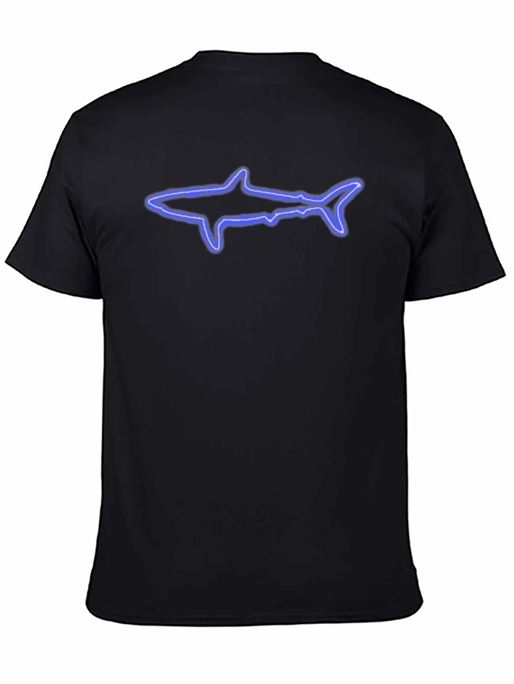 Neon Shark Graphic Black T-Shirt product image 4