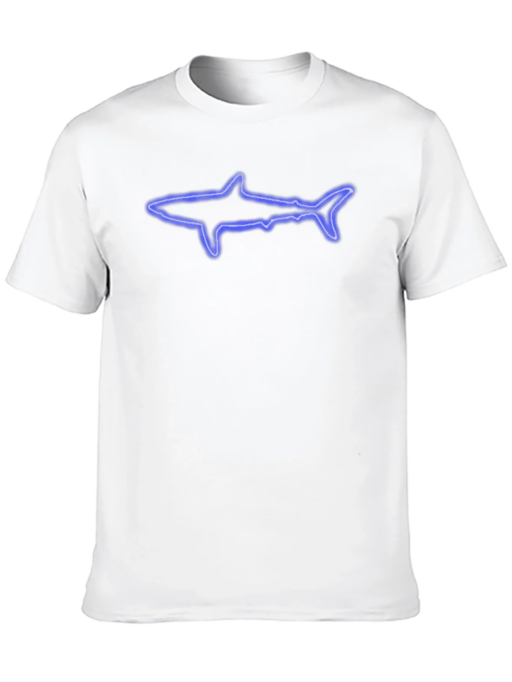 Neon Shark Graphic Black T-Shirt product image 9
