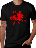 Bold Red Splatter Graphic Tee - Casual Cool product image 1