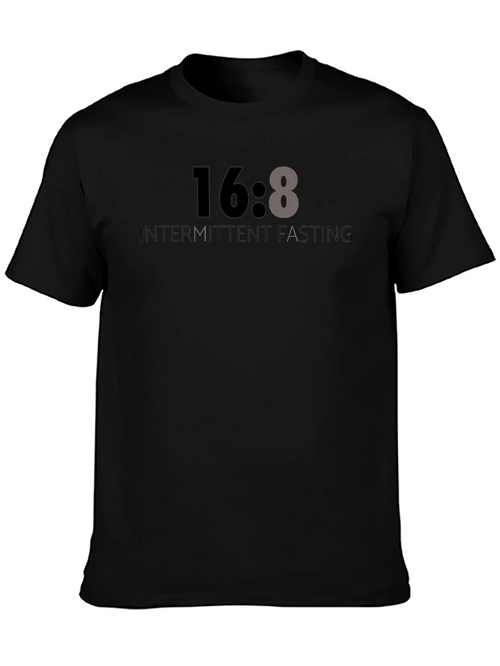 16:8 Intermittent Fasting T-Shirt - Black product image 1