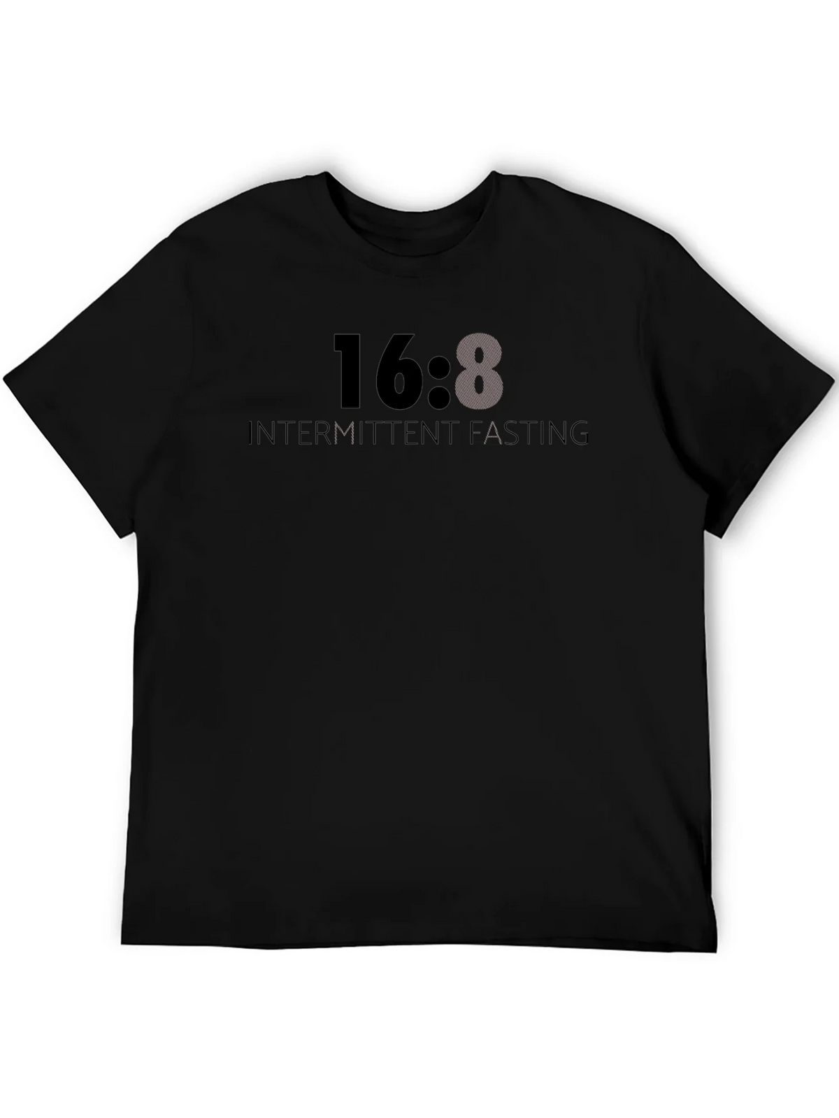 16:8 Intermittent Fasting T-Shirt - Black product image 2