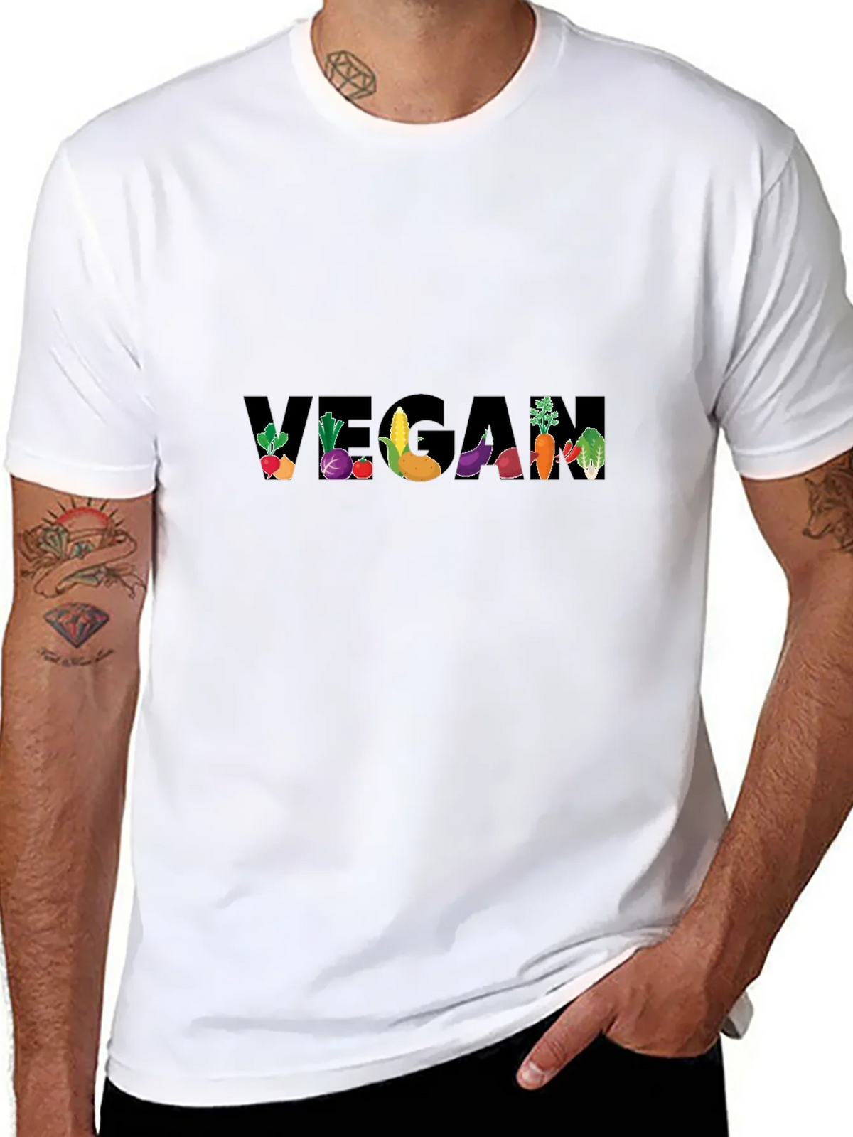 Vegan Vegetable Graphic T-Shirt product image 7