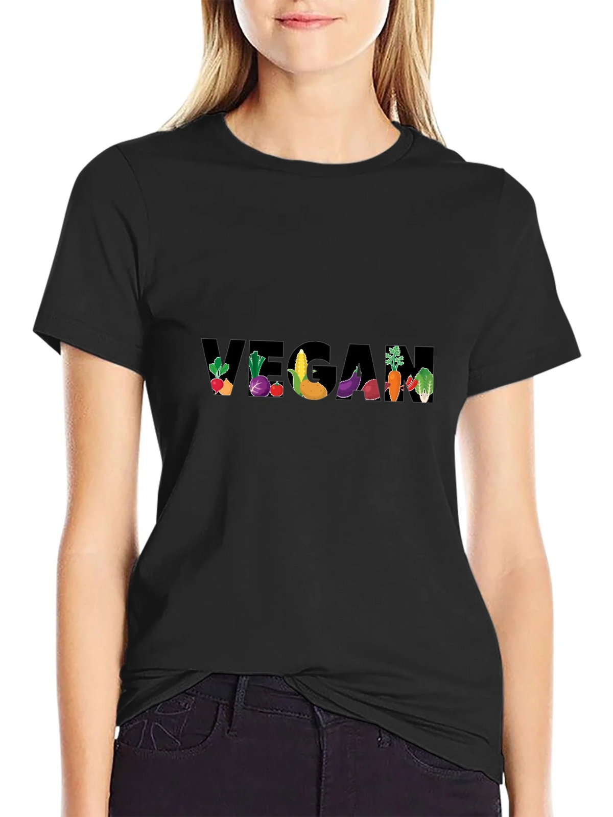 Vegan Vegetable Graphic T-Shirt product image 2