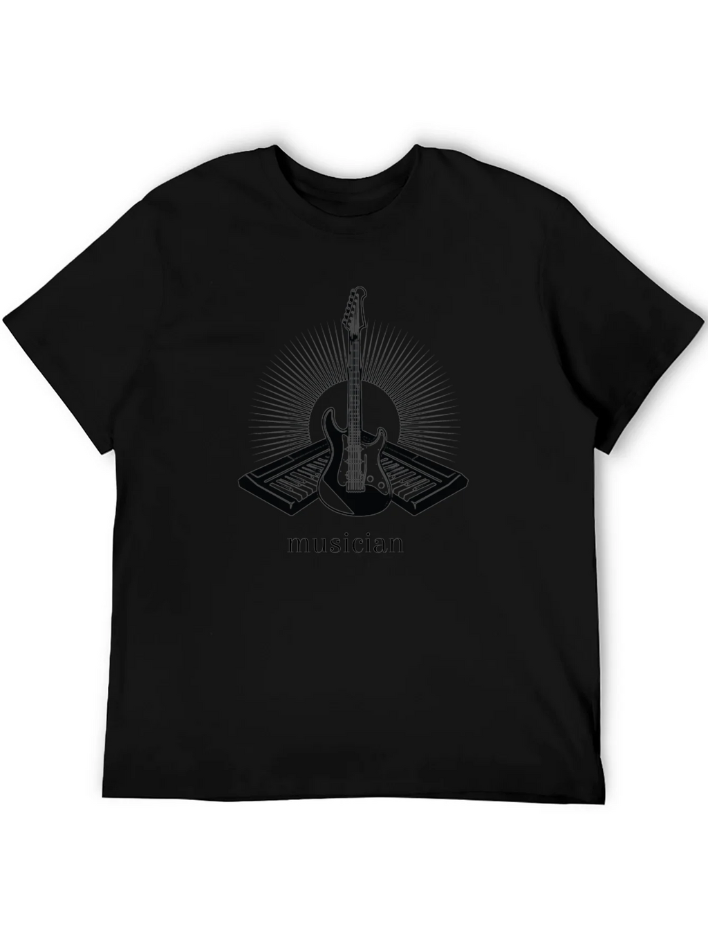 Musician Graphic Print Black T-Shirt product image 5