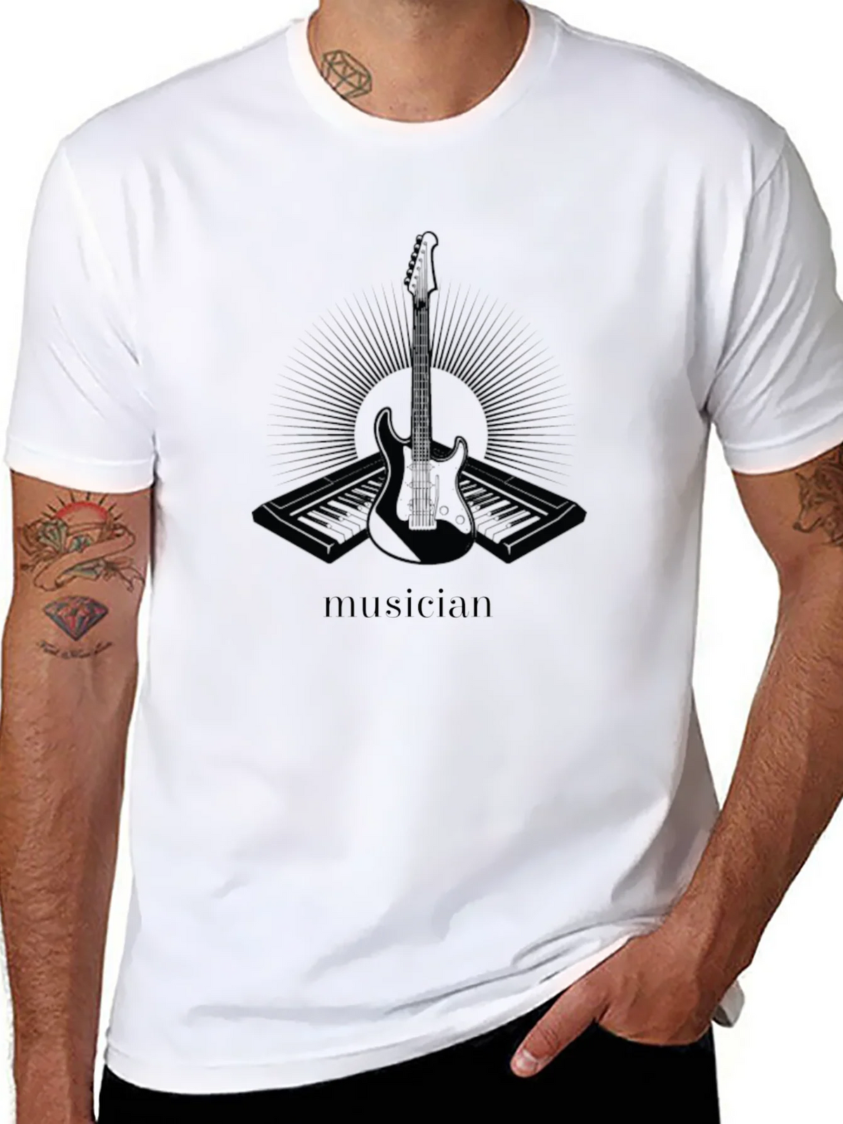 Musician Graphic Print Black T-Shirt product image 7