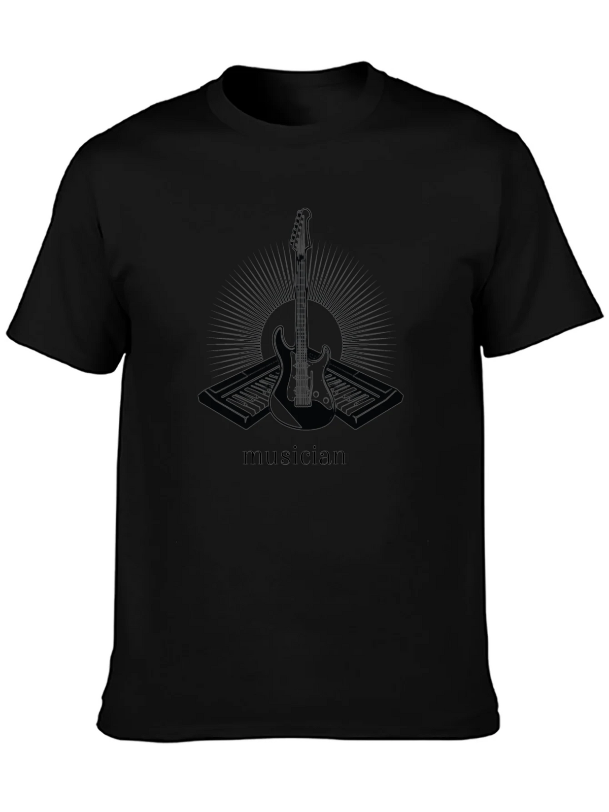 Musician Graphic Print Black T-Shirt product image 3