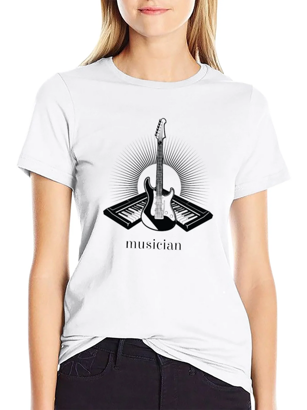 Musician Graphic Print Black T-Shirt product image 8