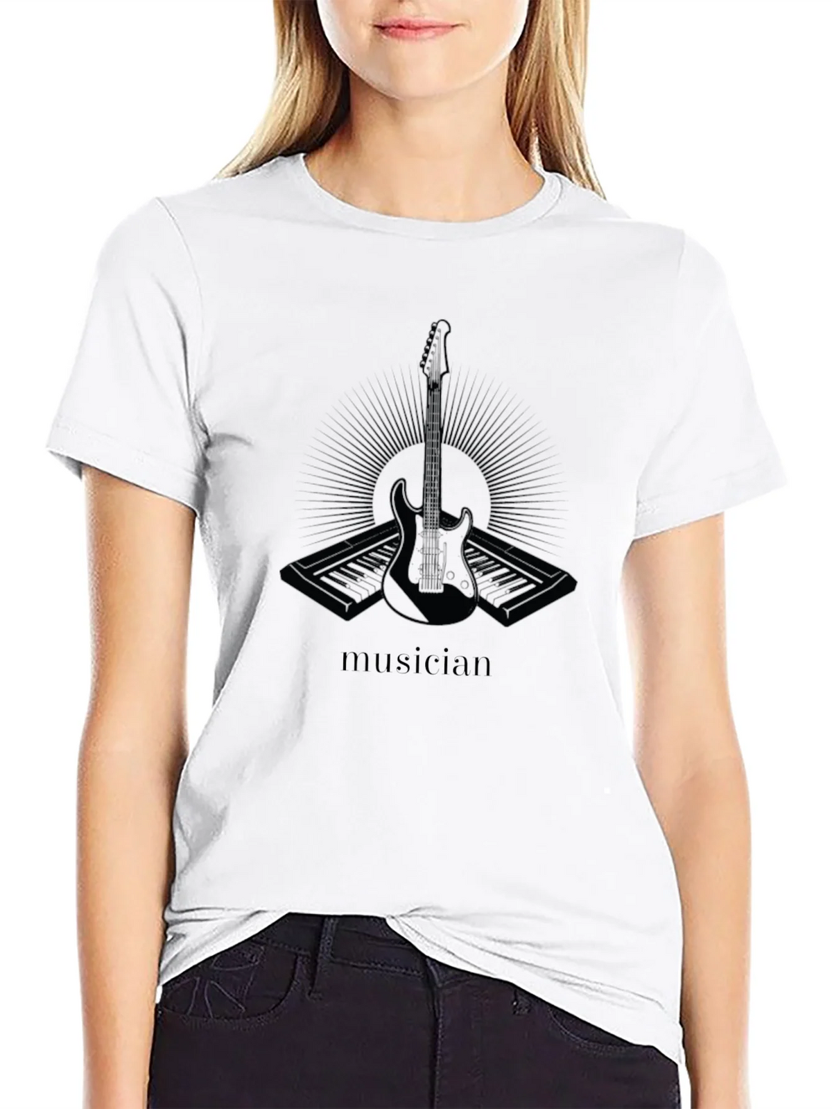 Musician Graphic Print Black T-Shirt product image 8