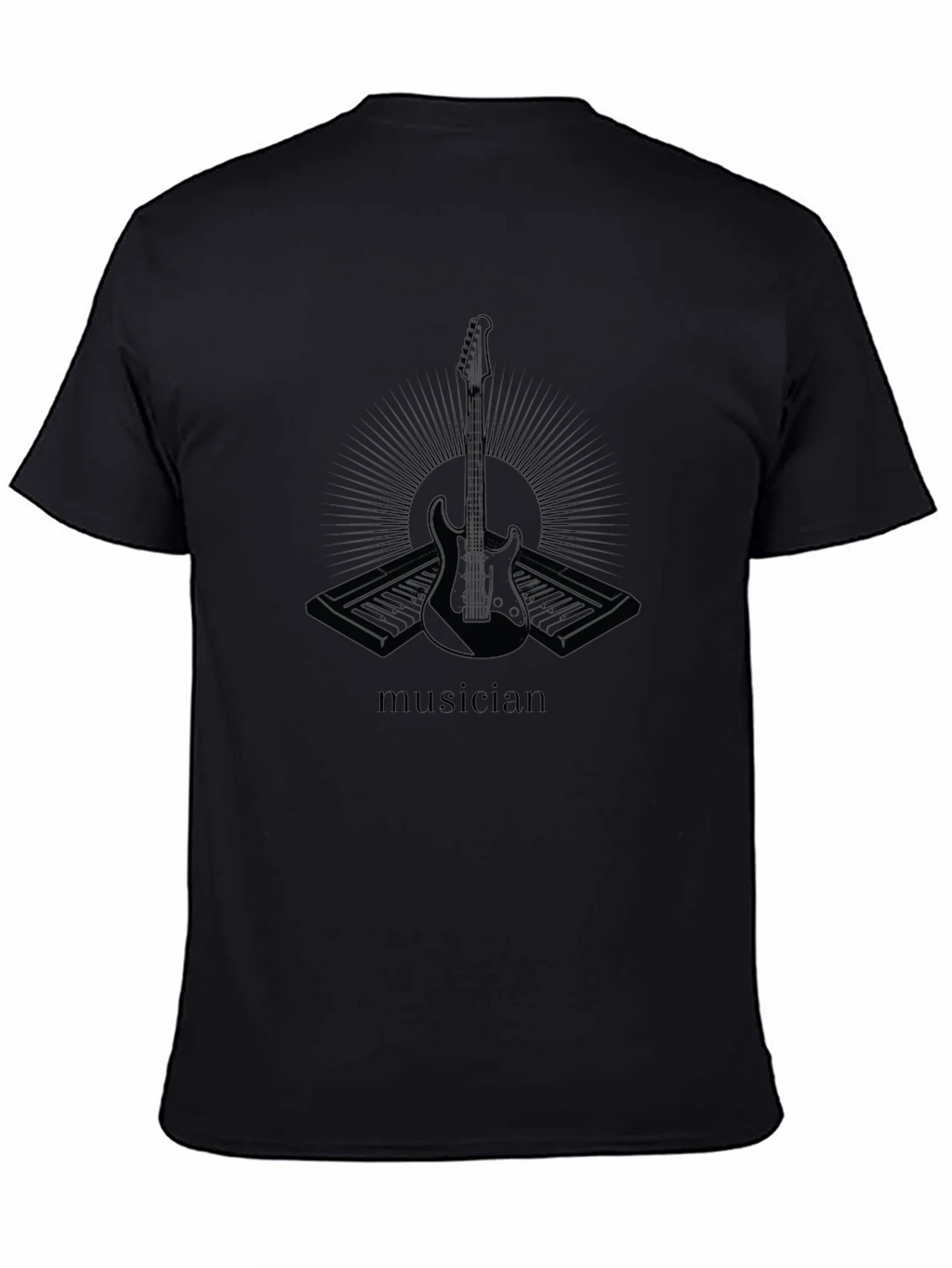 Musician Graphic Print Black T-Shirt product image 4
