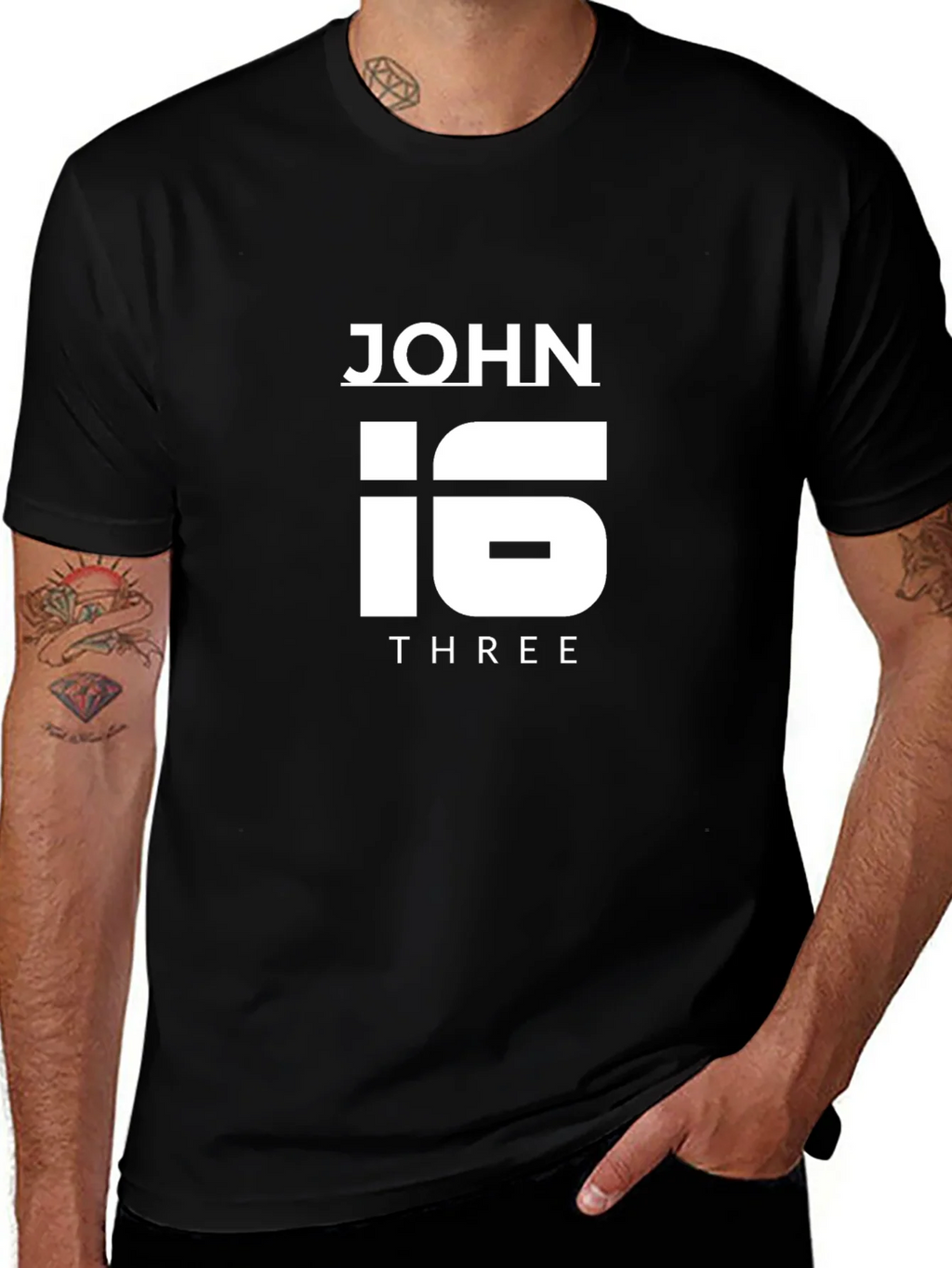 John 3:16 Graphic Tee - Black T-Shirt product image 1