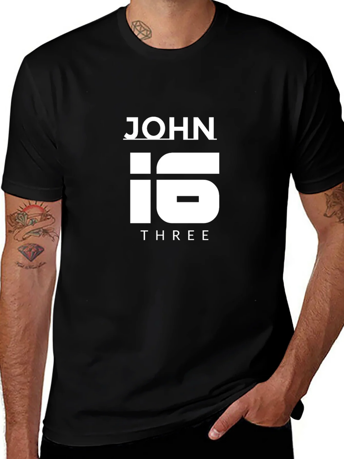 John 3:16 Graphic Tee - Black T-Shirt product image 1