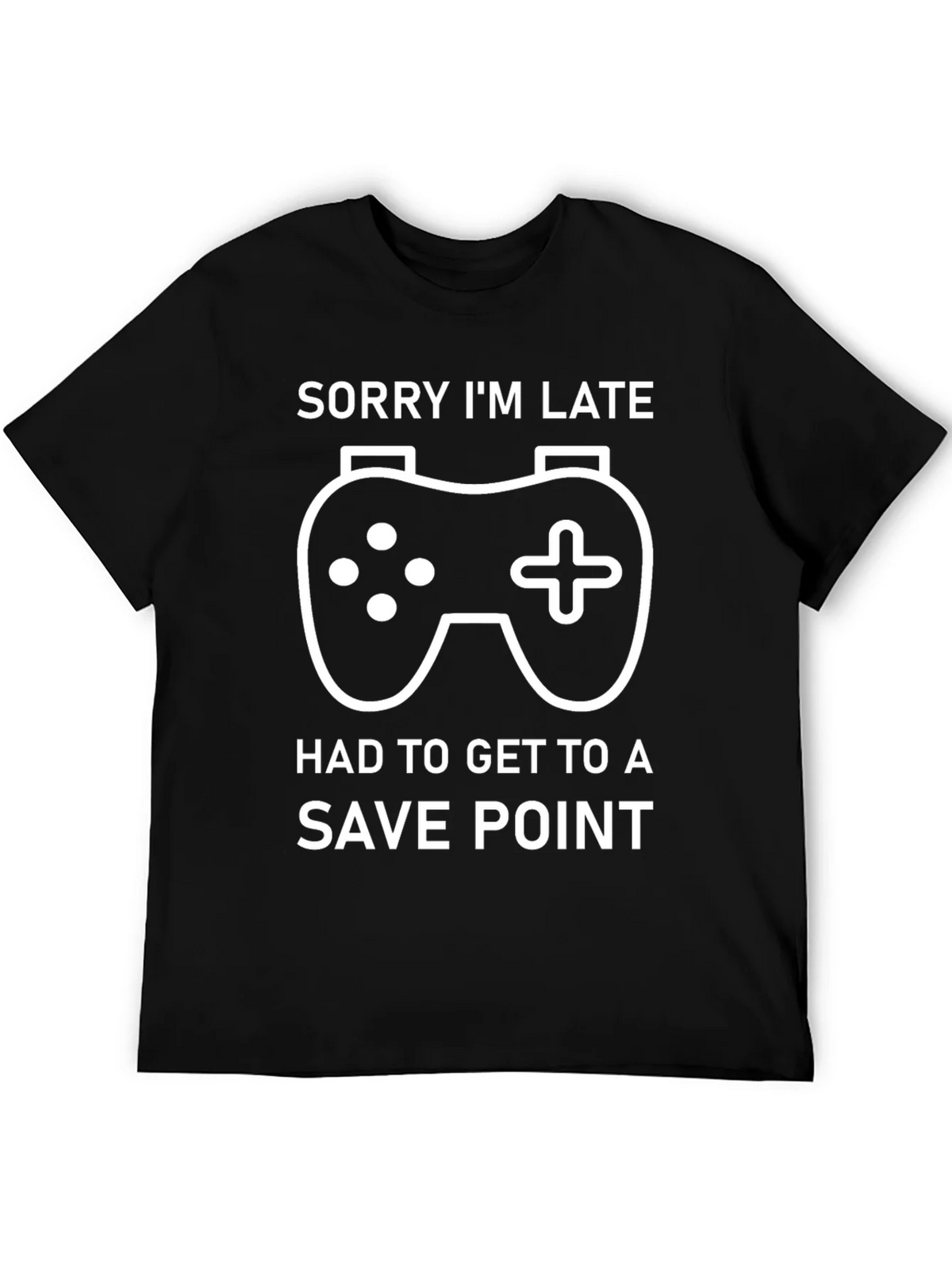 Gamer T-Shirt: Sorry Im Late Save Point Tee product image 5