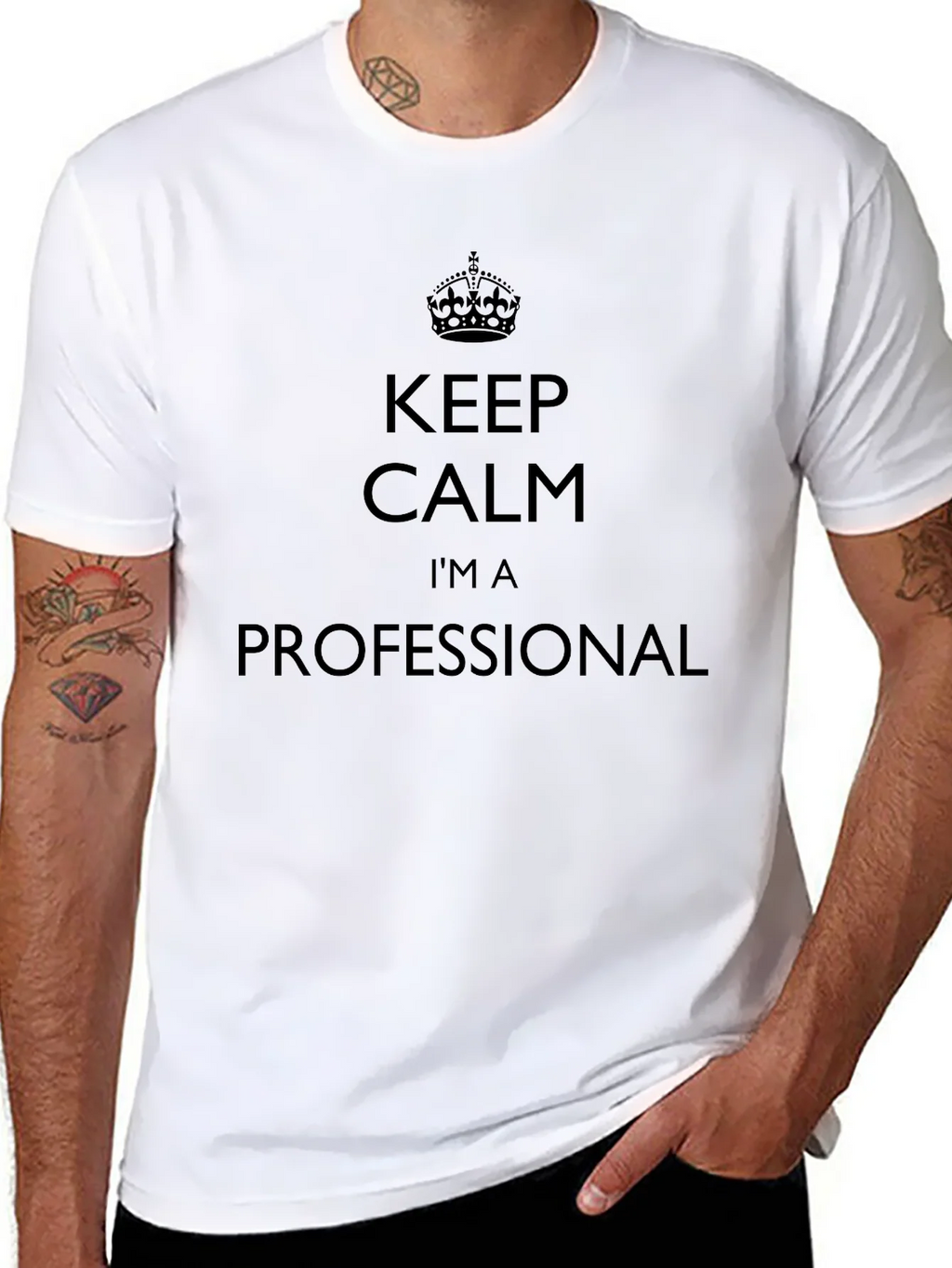 Keep Calm Im A Professional Black T-Shirt product image 7