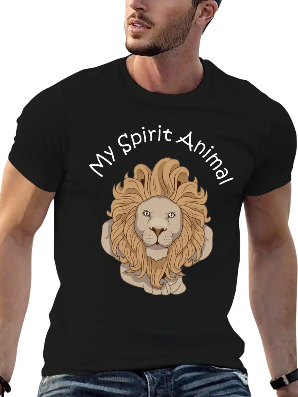 Lion Spirit Animal Graphic T-Shirt product image 6