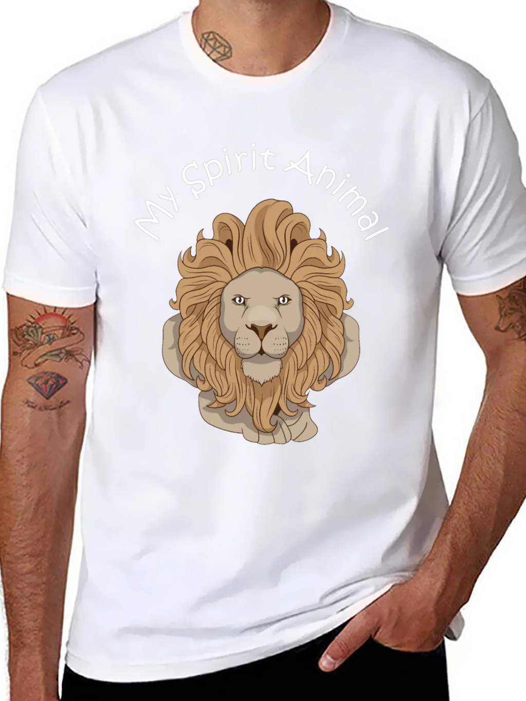 Lion Spirit Animal Graphic T-Shirt product image 7