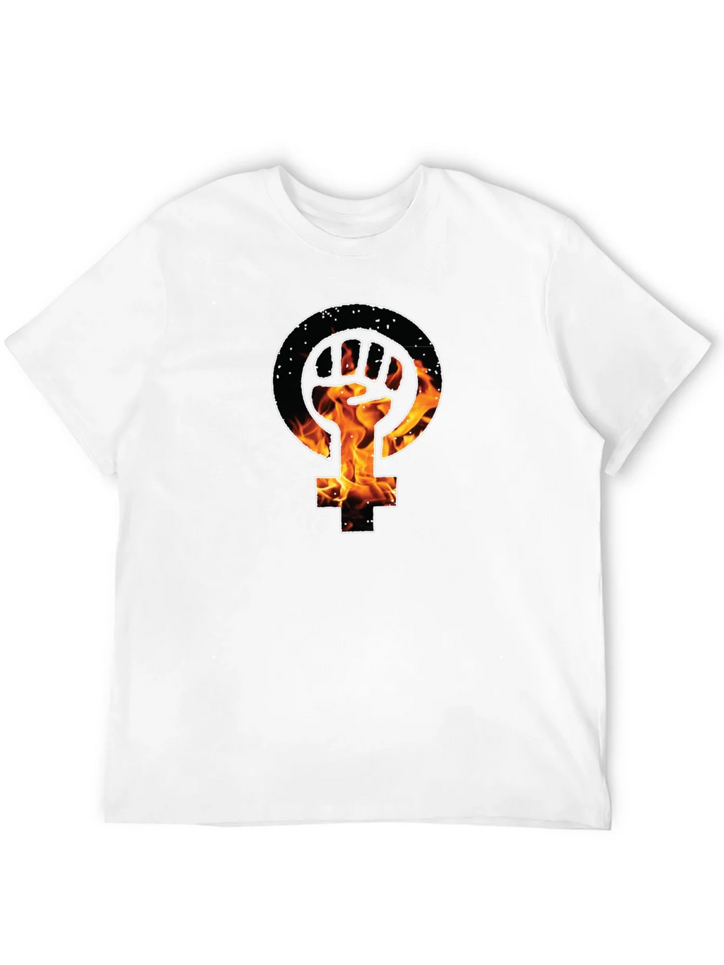 Feminist Fist Fire Black T-Shirt product image 11