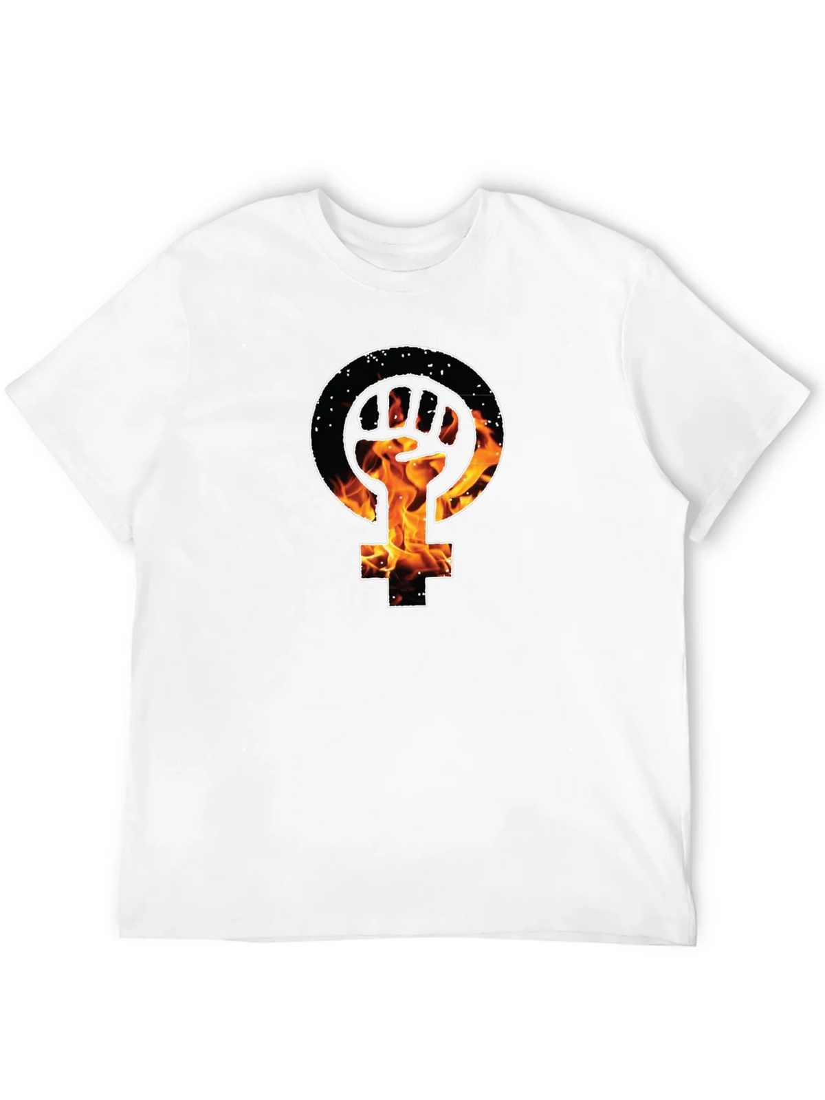 Feminist Fist Fire Black T-Shirt product image 11