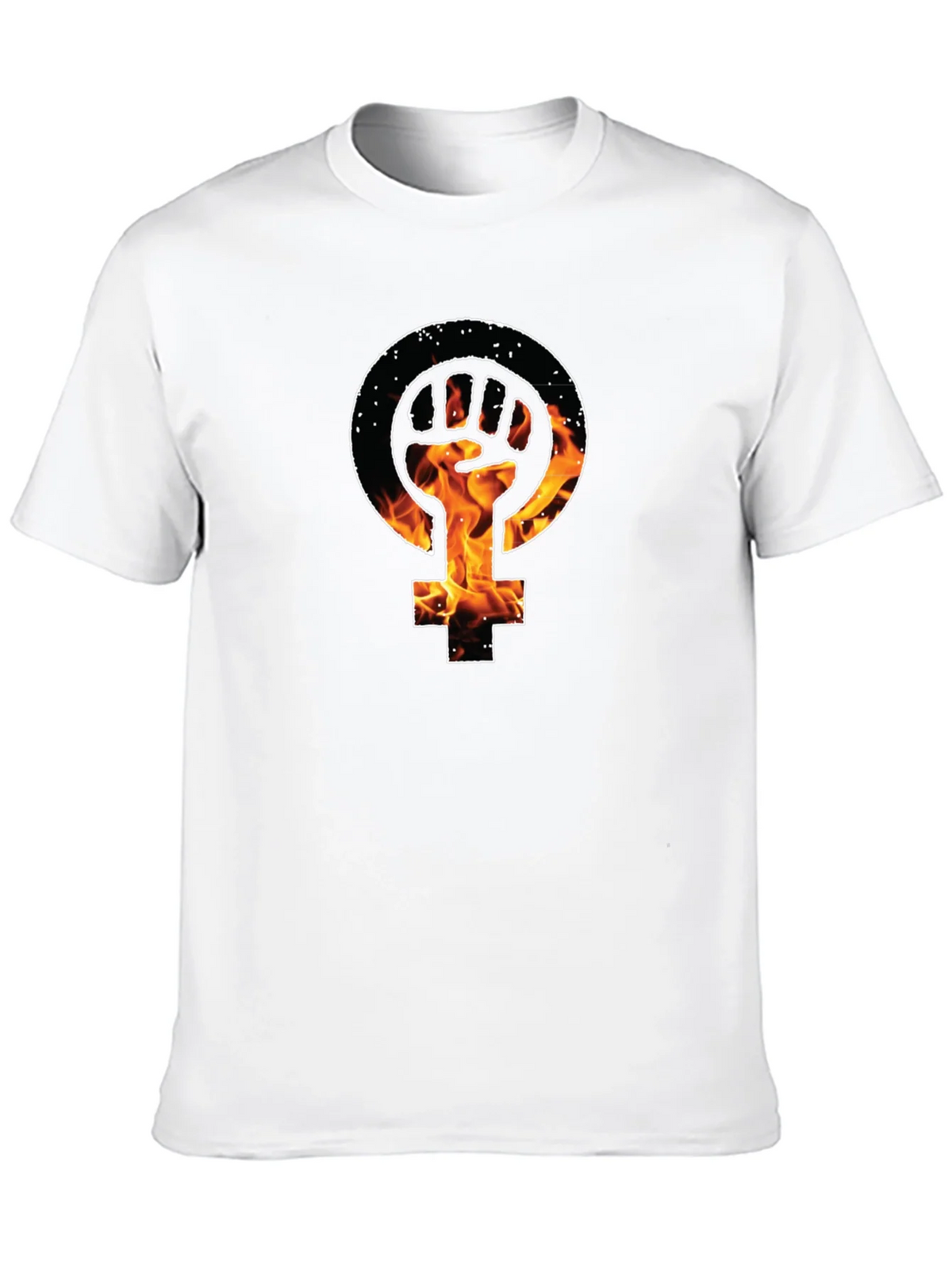 Feminist Fist Fire Black T-Shirt product image 9