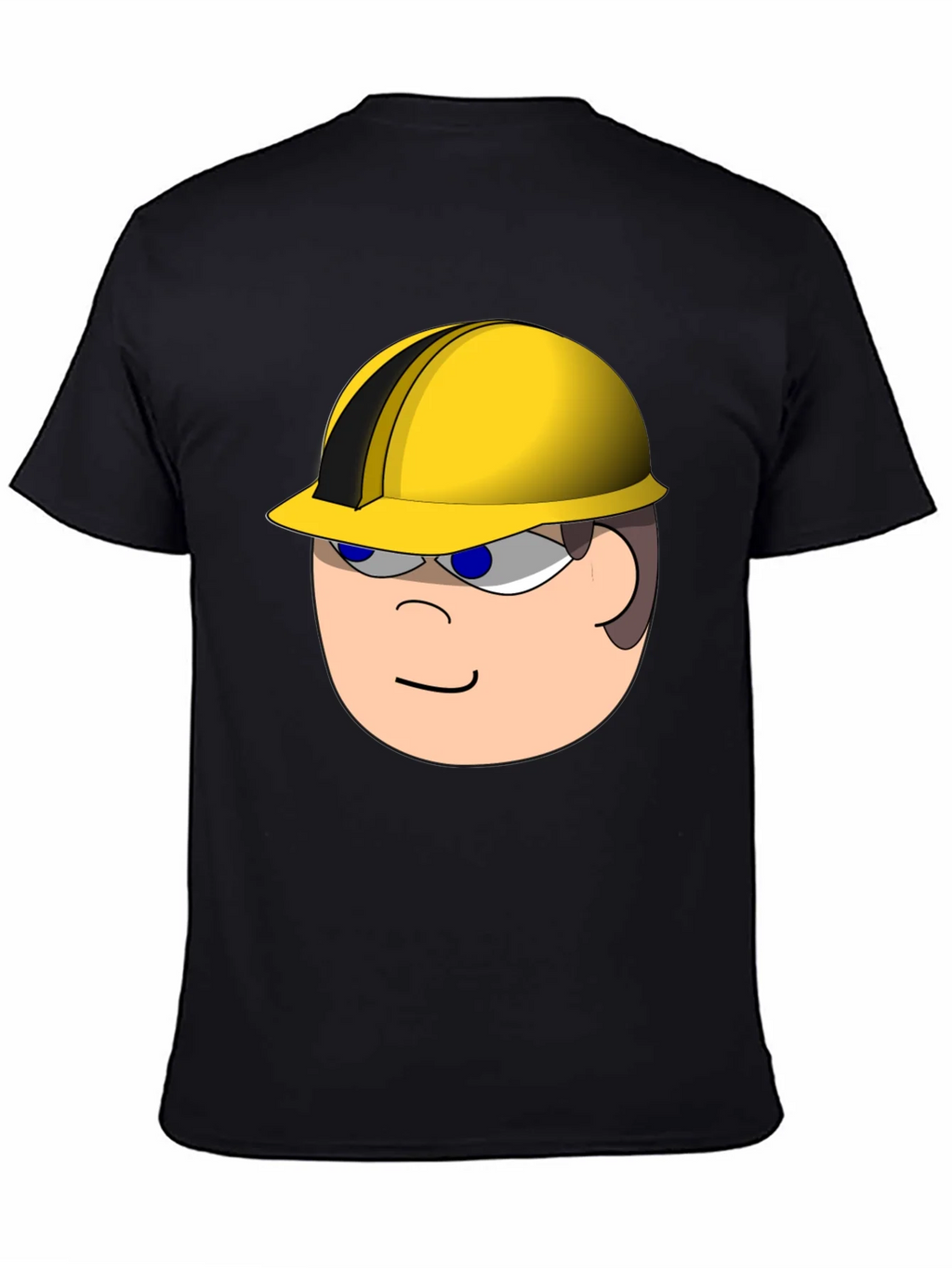 Cartoon Builder T-Shirt - Black Cotton Tee