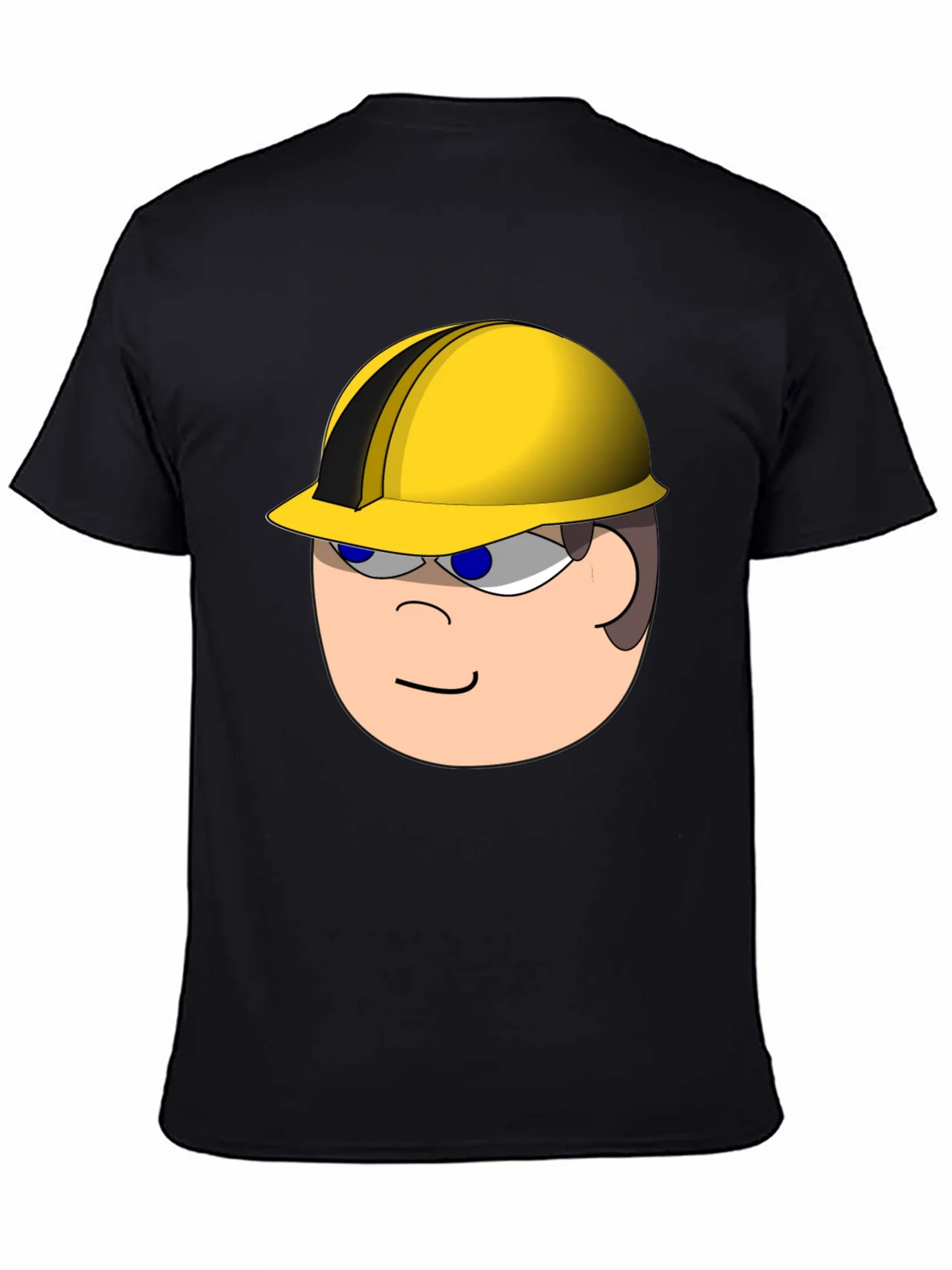 Cartoon Builder T-Shirt - Black Cotton Tee