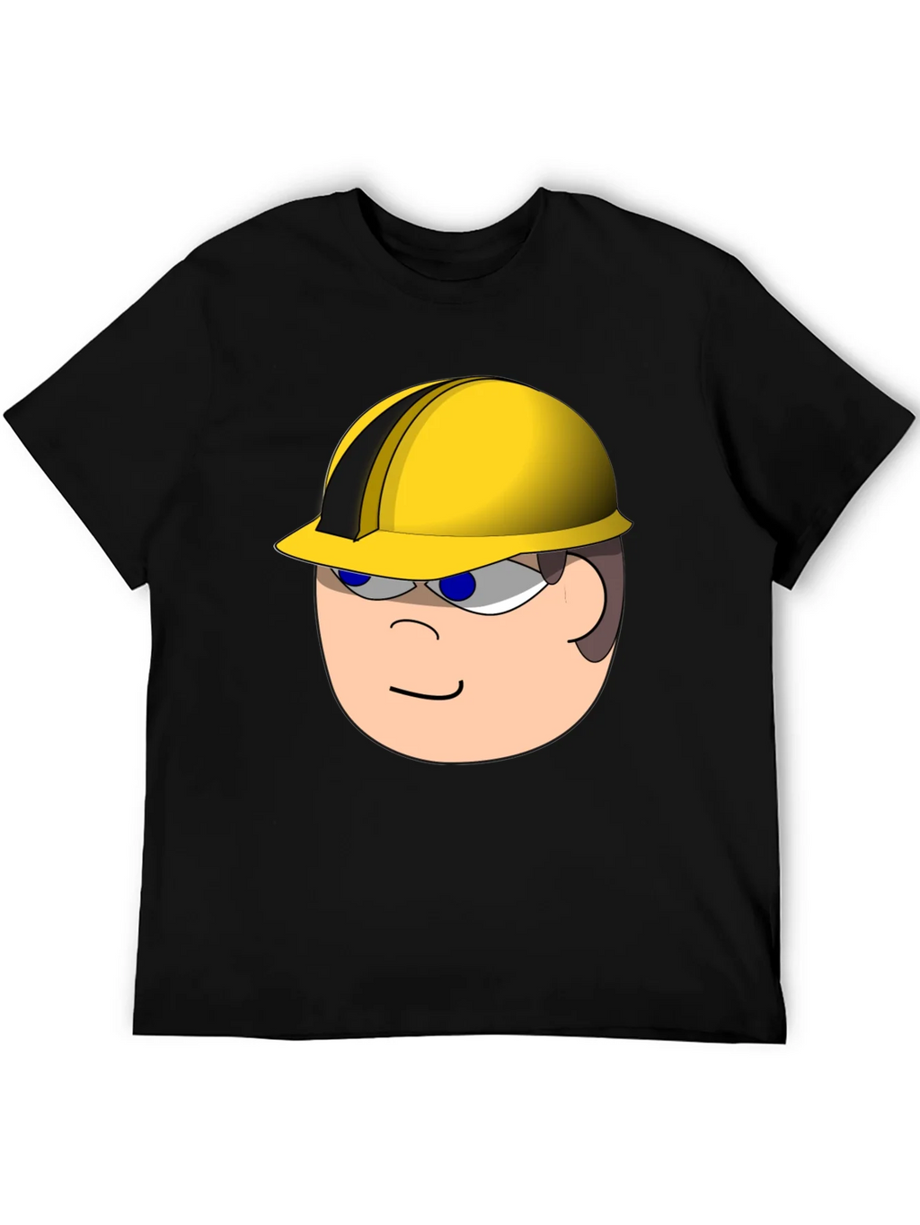 Cartoon Builder T-Shirt - Black Cotton Tee
