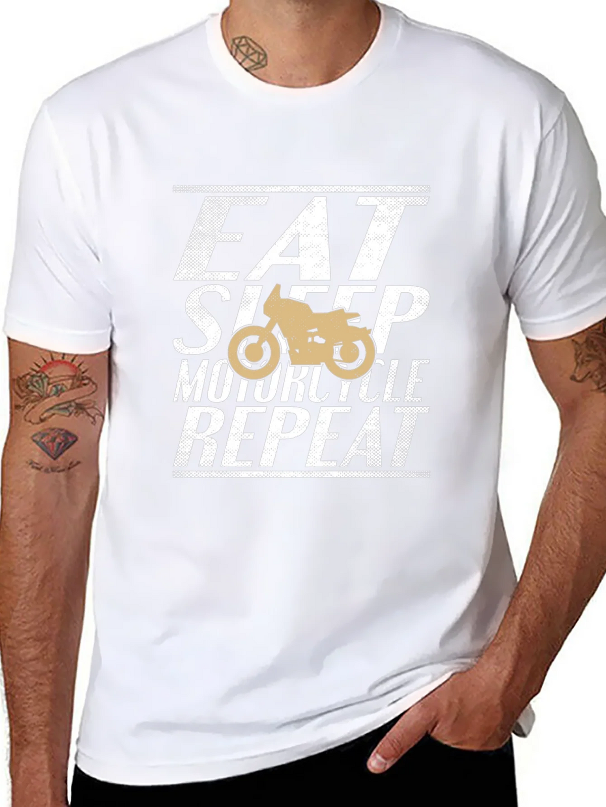 Eat Sleep Motorcycle Repeat Graphic T-Shirt product image 2