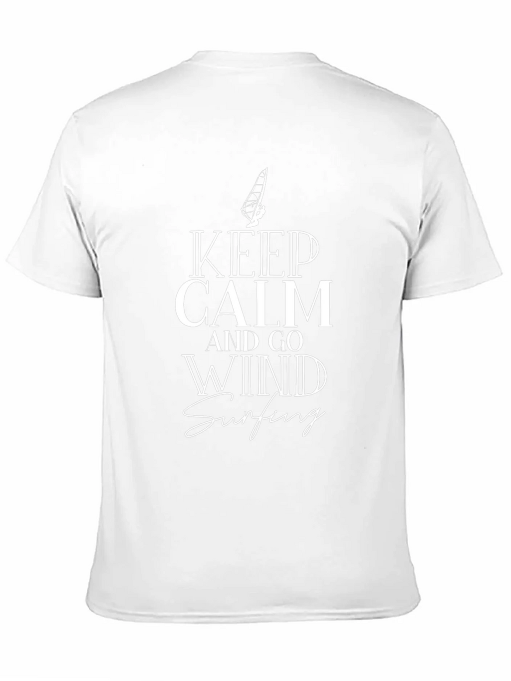 Keep Calm and Go Wind Surfing Black Graphic Tee product image 10