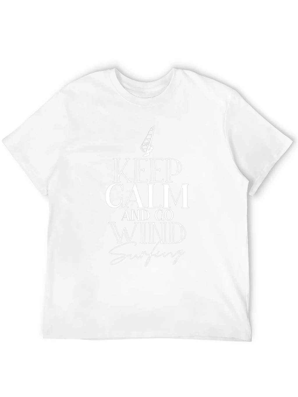 Keep Calm and Go Wind Surfing Black Graphic Tee product image 11