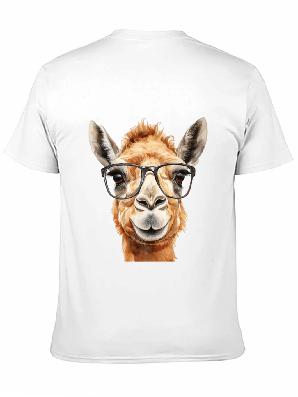 Llama with Glasses Black T-Shirt product image 10