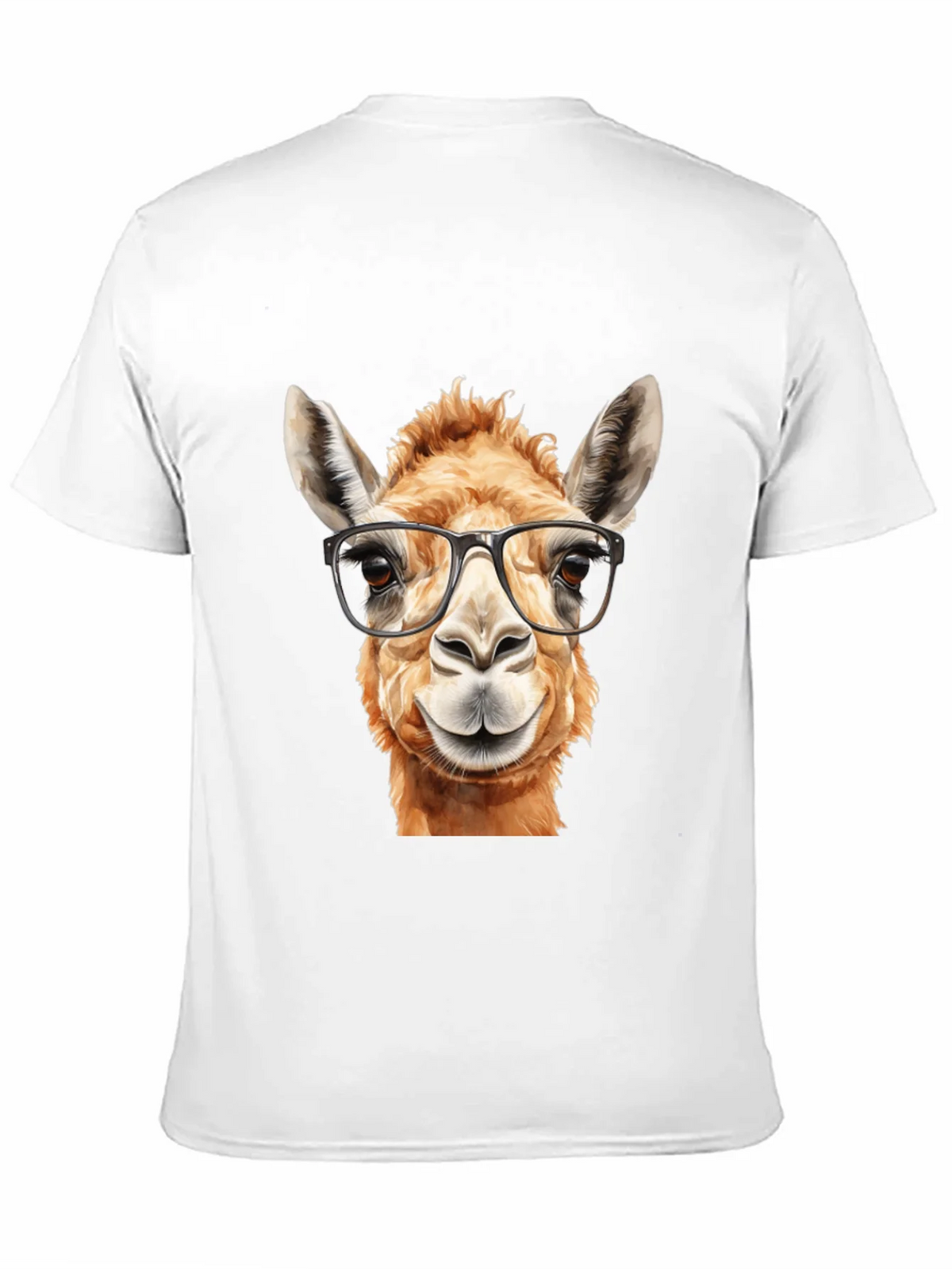 Llama with Glasses Black T-Shirt product image 10