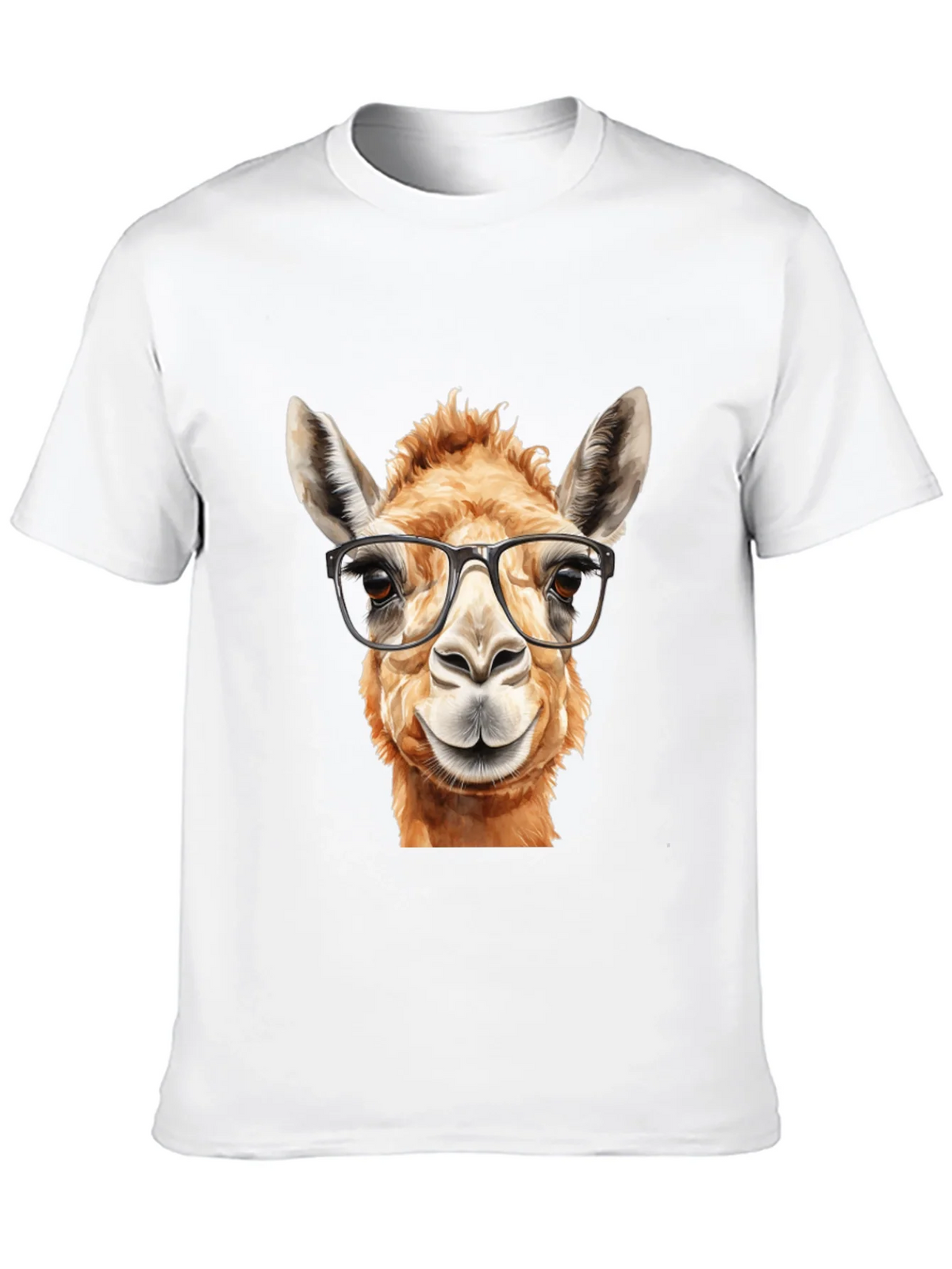 Llama with Glasses Black T-Shirt product image 9