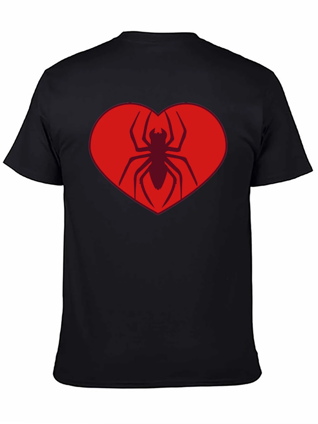 Spider Heart Tee - Cool Graphic Black T-Shirt product image 4