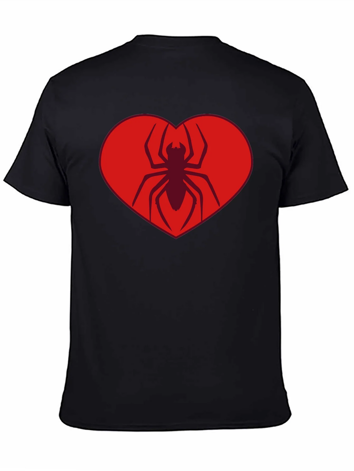 Spider Heart Tee - Cool Graphic Black T-Shirt product image 4