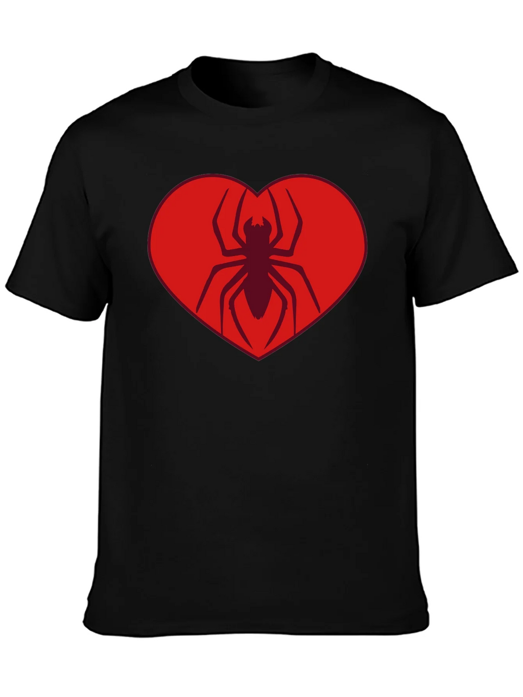 Spider Heart Tee - Cool Graphic Black T-Shirt product image 3