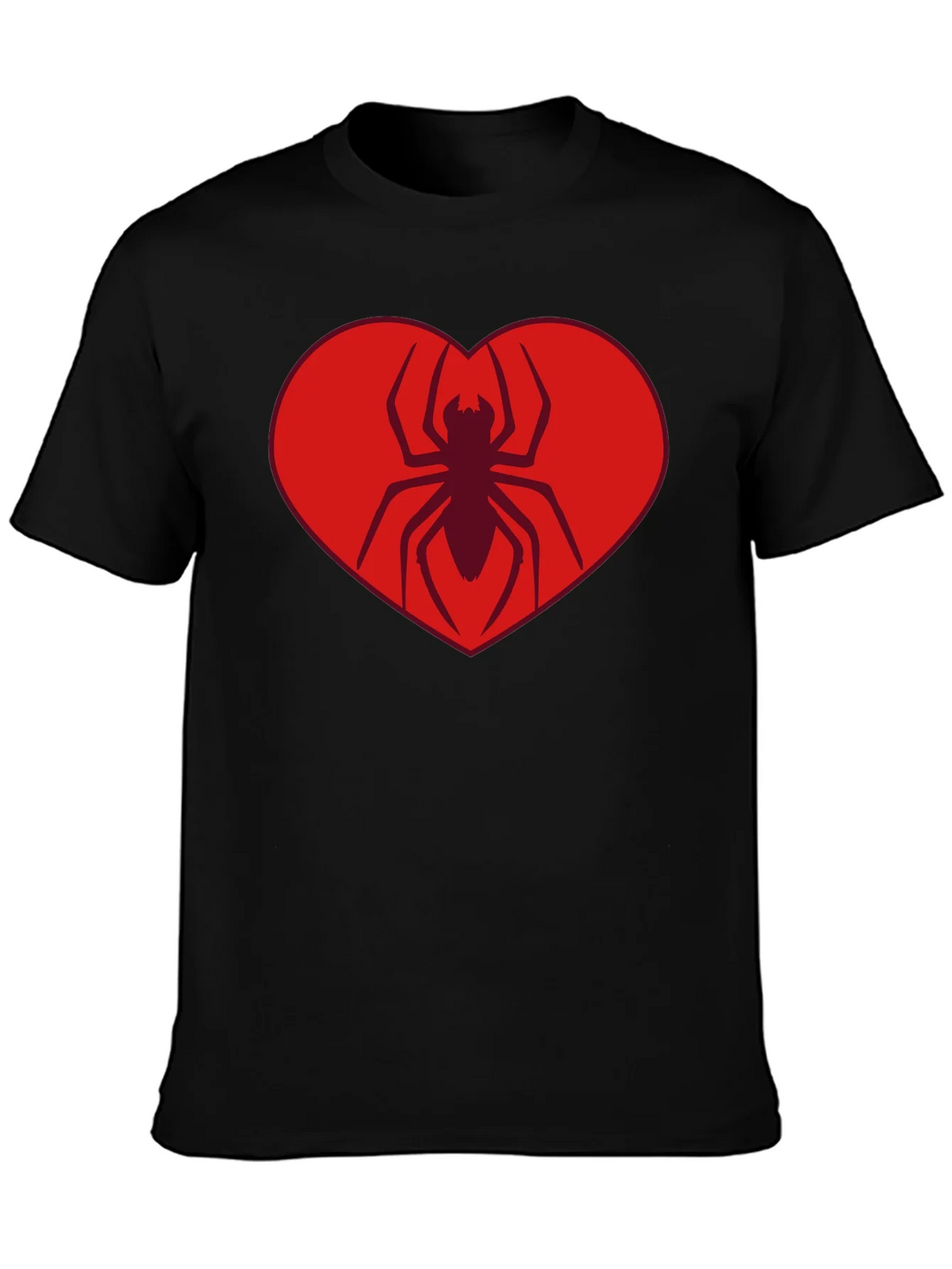 Spider Heart Tee - Cool Graphic Black T-Shirt product image 3