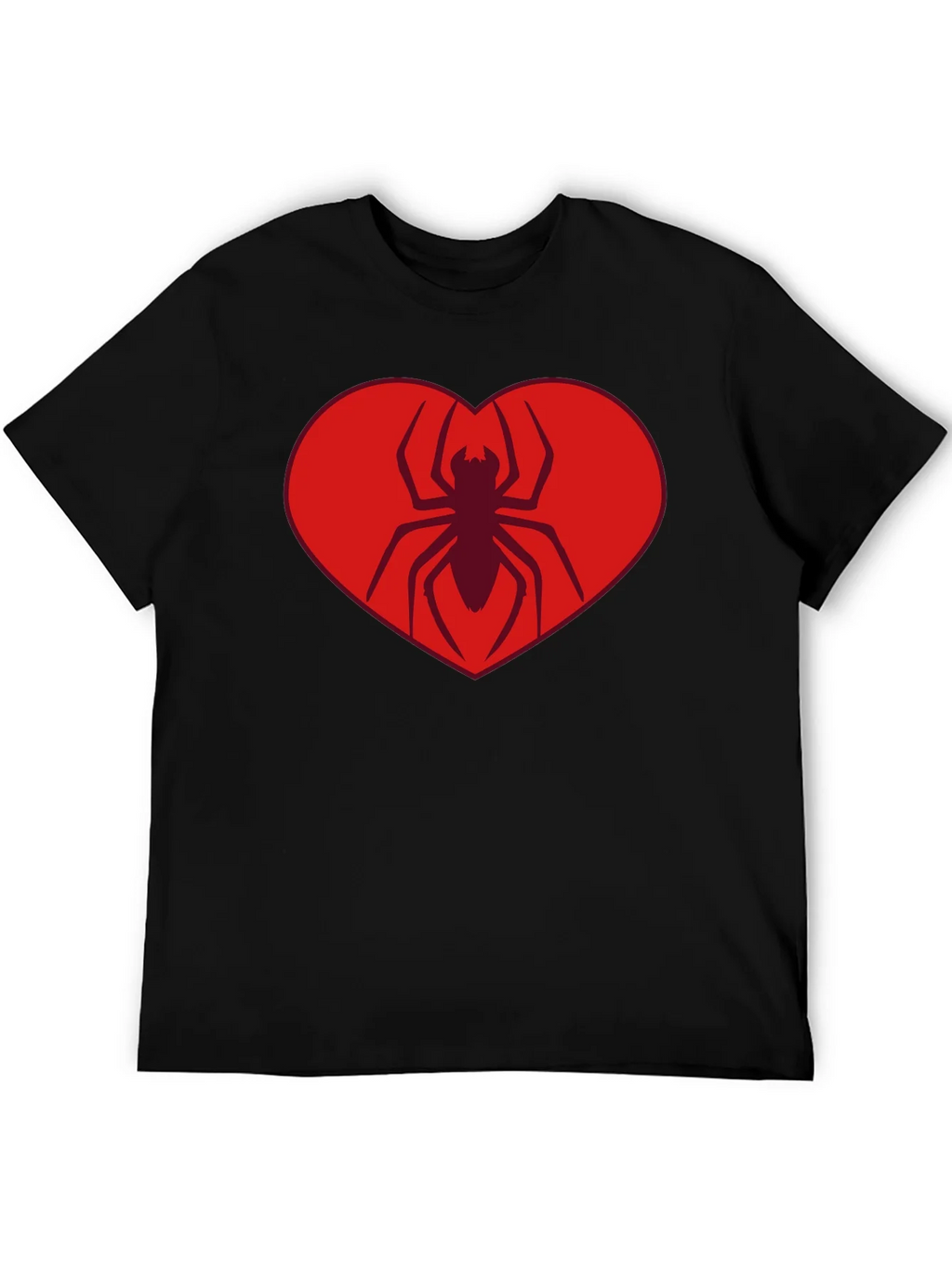 Spider Heart Tee - Cool Graphic Black T-Shirt product image 5