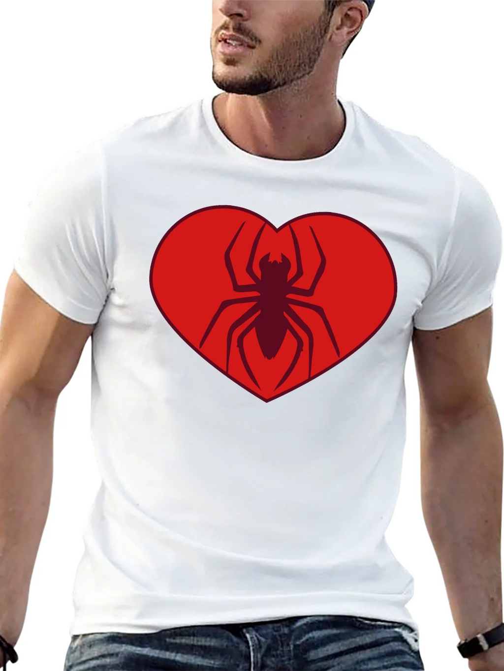Spider Heart Tee - Cool Graphic Black T-Shirt product image 10